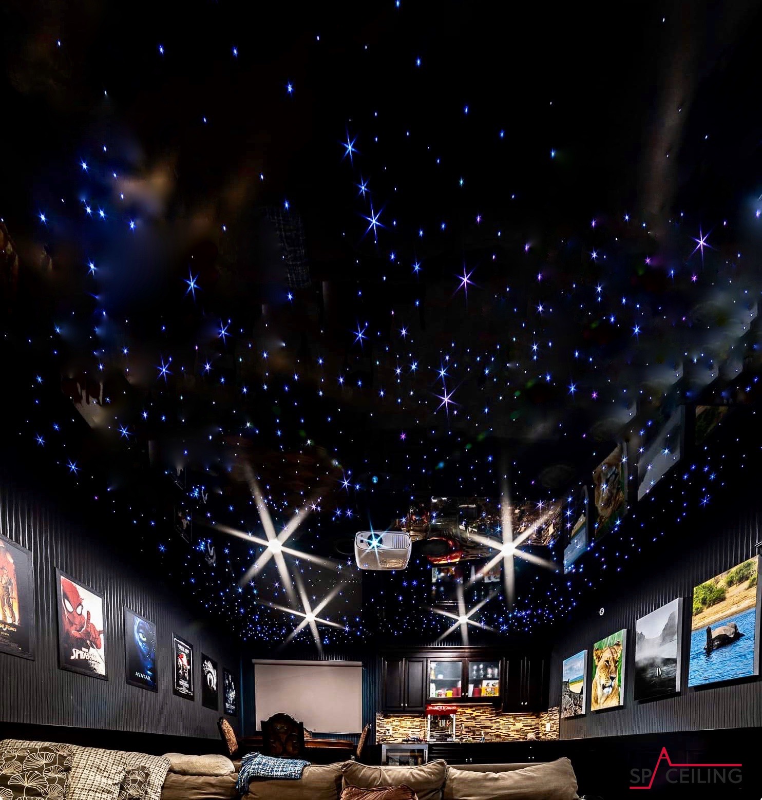 Galaxy Ceiling in Calgary, Bearspaw space ceiling