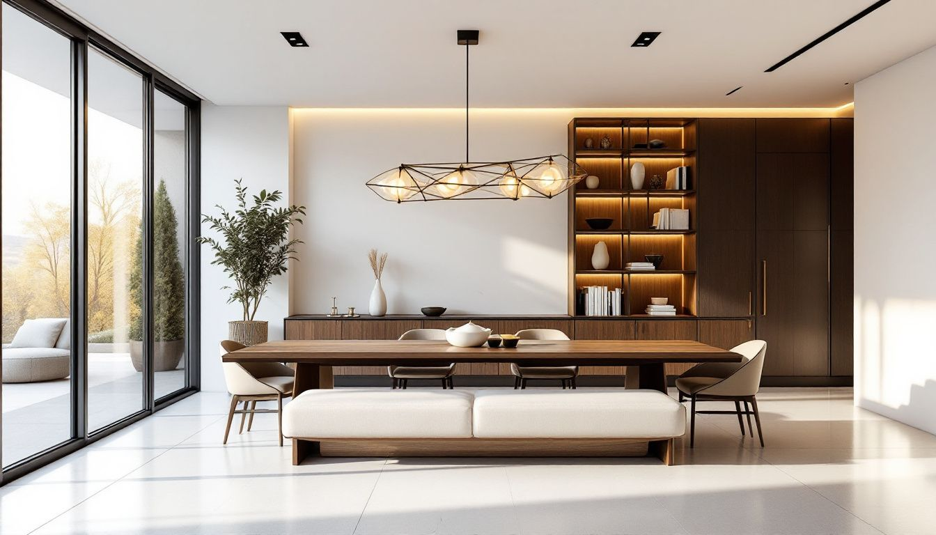 Architectural dining ceiling concept