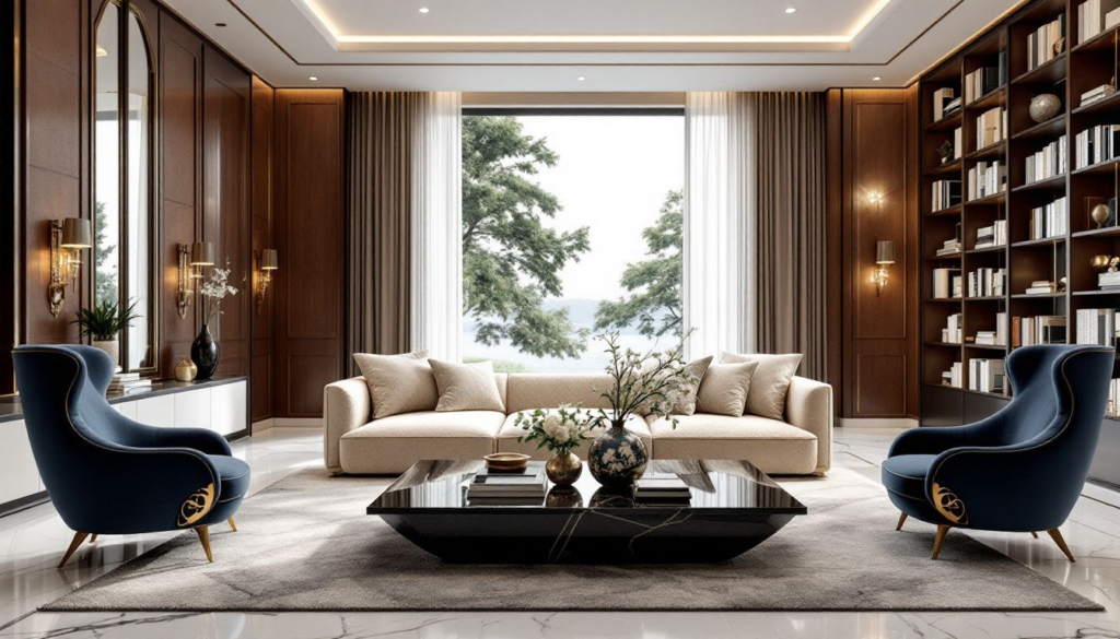 A beautifully designed luxury interior showcasing various design styles.