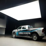 Custom stretch ceiling light