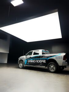 Custom stretch ceiling light