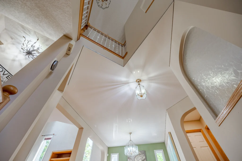 after Hallway stretch ceiling