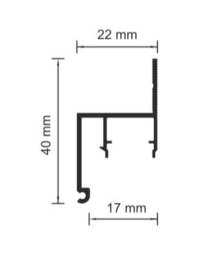PVC led perimeter ligh with shadow gap size