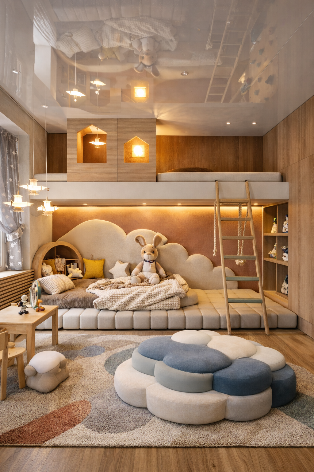 Kids room ceiling ideas with star and themed ceiling designs