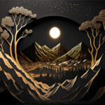 Kanvazz Imaginery Landscape Full-Moon