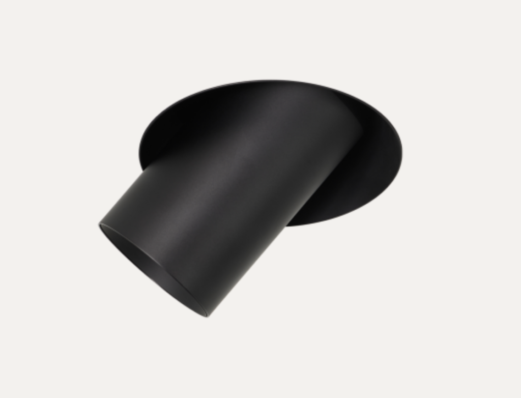 Spotlight trim flush with ceiling