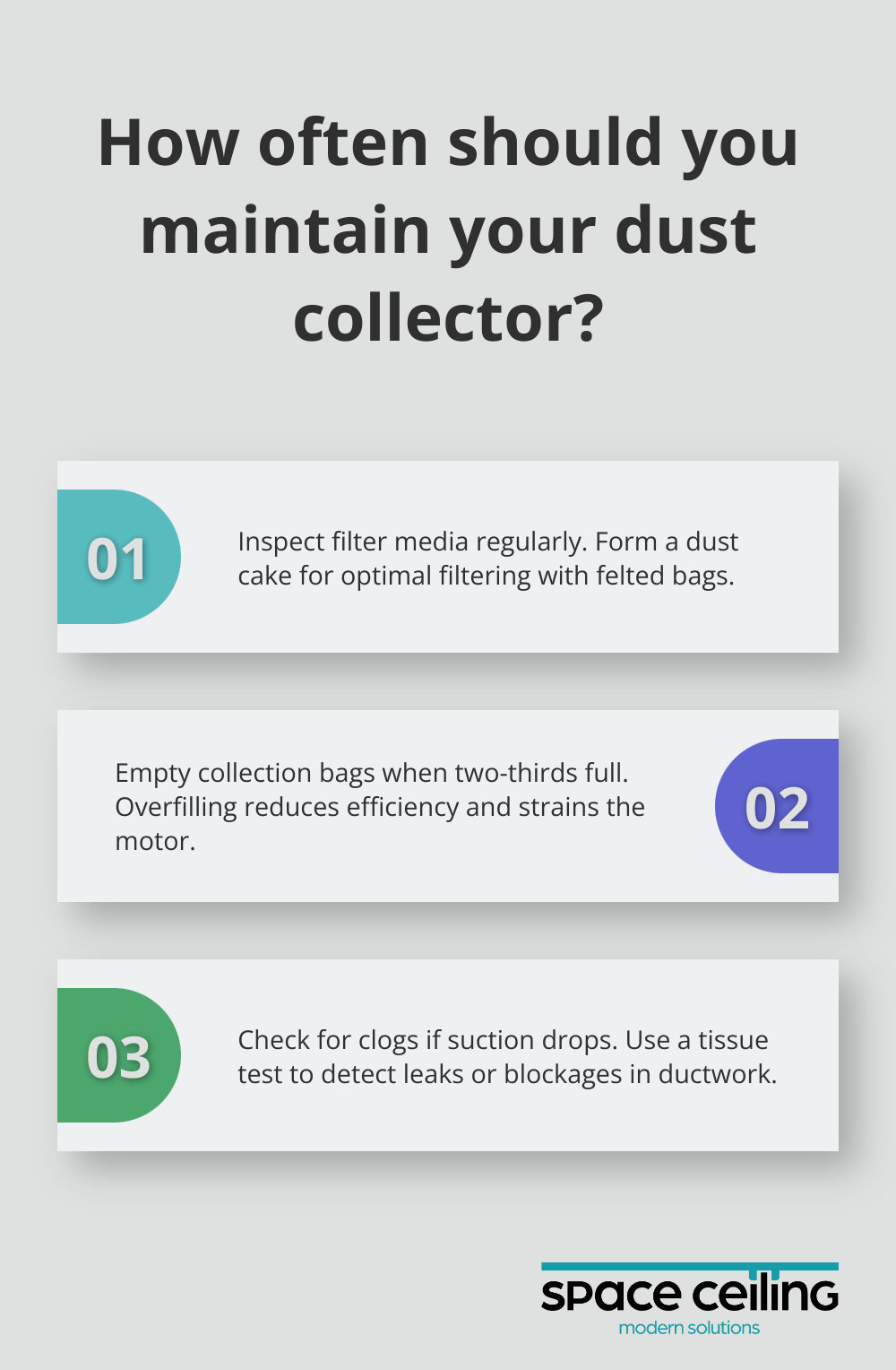 Infographic: How often should you maintain your dust collector?